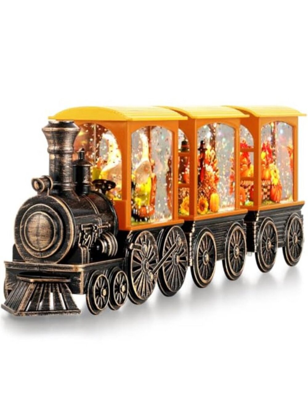 Fall Snow Globe Lantern Fall Decorations for Home, Lighted Fall Decor with